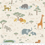 Riley Blake - Leo & Savannah - Main Print, Cream