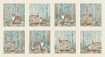 Blank Quilting - Jaded Forest - 24^ Blocks Panel, Ivory
