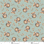 Blank Quilting - Wild and Free - Tossed Owls, Teal