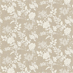 Henry Glass - Tranquility - Floral Design, Taupe/Gray