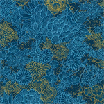Robert Kaufman - Imperial Collection 17 - Floral Outline, Blue
