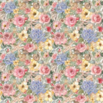 Clothworks - Coastal Cottage - Packed Floral, Multi Color