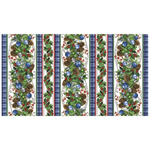 Quilting Treasures - Season of Giving - Christmas Garland Border Stripe, Multi