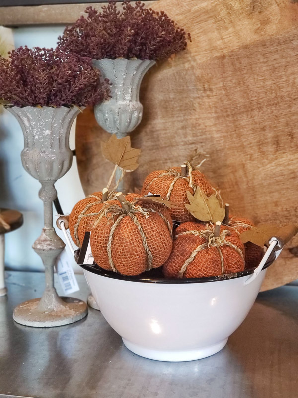 Burlap Orange Pumpkins 